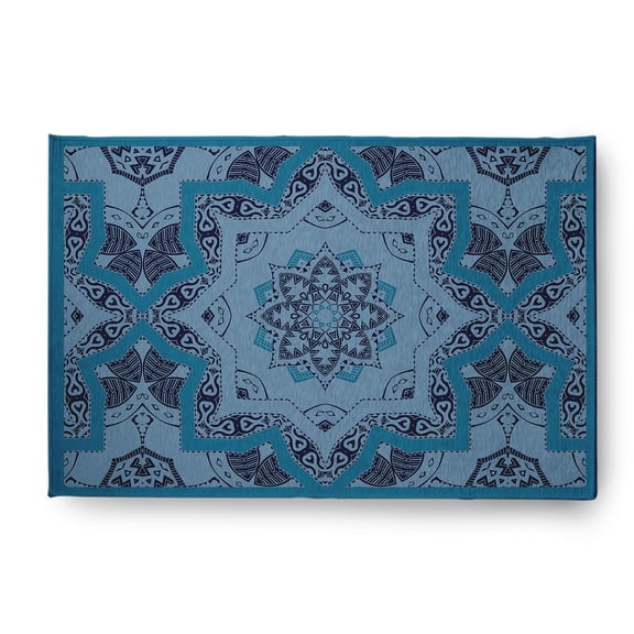 Simply Daisy 3' x 5' Unreal Teal Shawl Indoor/outdoor Rug