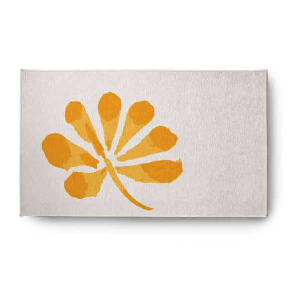 Simply Daisy 3' x 5' Yellow Petals Spring Chenille Rug