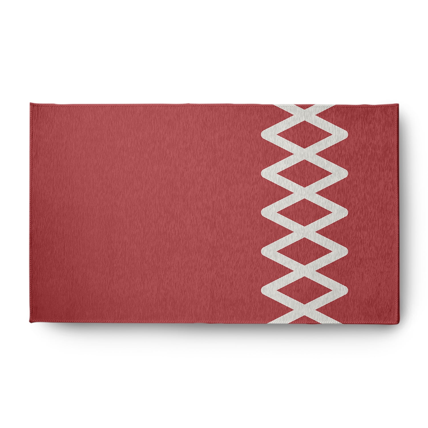 Simply Daisy 3' x 5' Zipper Stripe Chenille Rug, Ligonberry Red