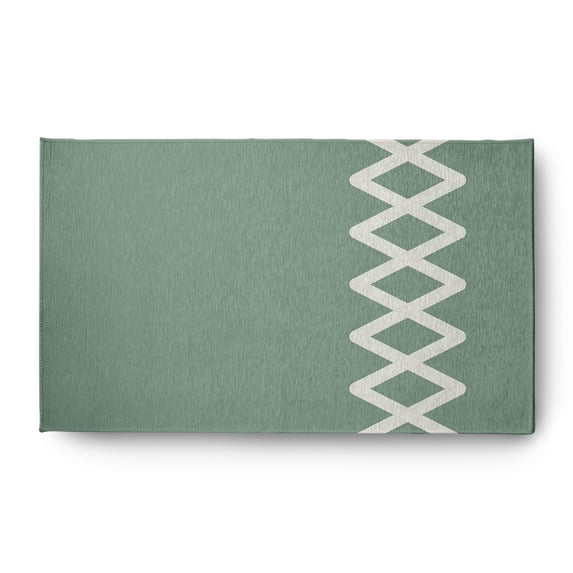 Simply Daisy 3' x 5' Zipper Stripe Chenille Rug, Sage