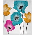 thumbnail image 1 of Simply Daisy 30" x 40" Popping Poppies Fleece Throw Blanket, Blue, 1 of 4