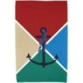 thumbnail image 1 of Simply Daisy 30" x 60" Anchor Flag Geometric Print Beach Towel, 1 of 2