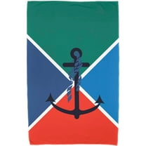 Simply Daisy 30" x 60" Anchor Flag Geometric Print Beach Towel