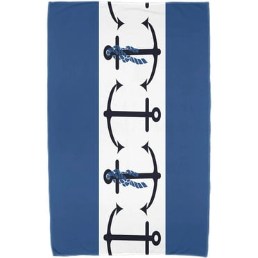 Simply Daisy 30" x 60" Anchor Stripe Stripe Print Beach Towel