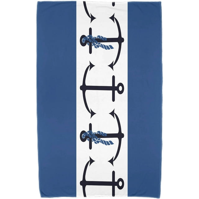 Simply Daisy 30" x 60" Anchor Stripe Stripe Print Beach Towel