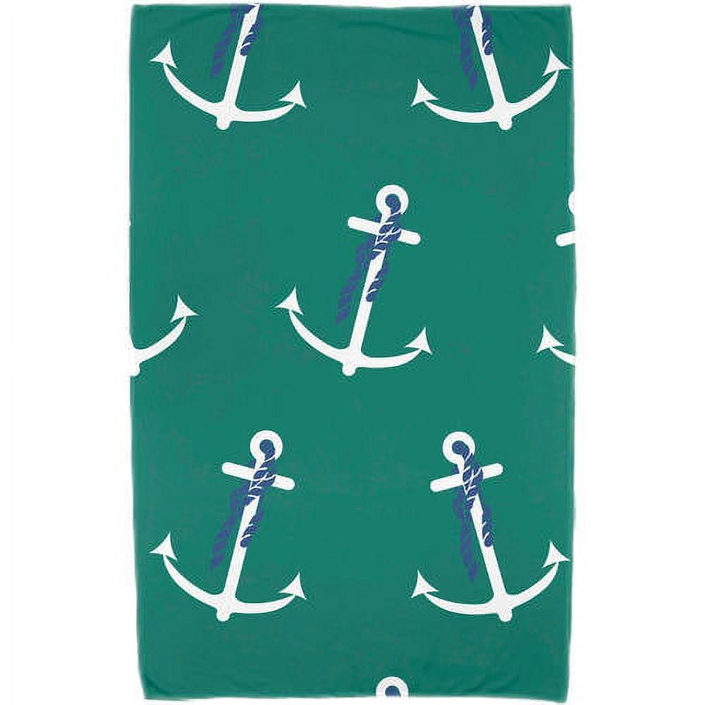 Simply Daisy 30" x 60" Anchor Whimsy Geometric Print Beach Towel