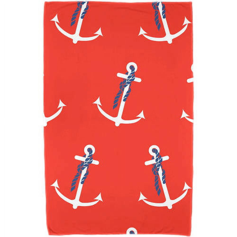 Simply Daisy 30" x 60" Anchor Whimsy Geometric Print Beach Towel