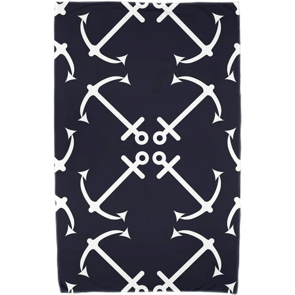 Simply Daisy 30" x 60" Anchor's Up Geometric Print Beach Towel