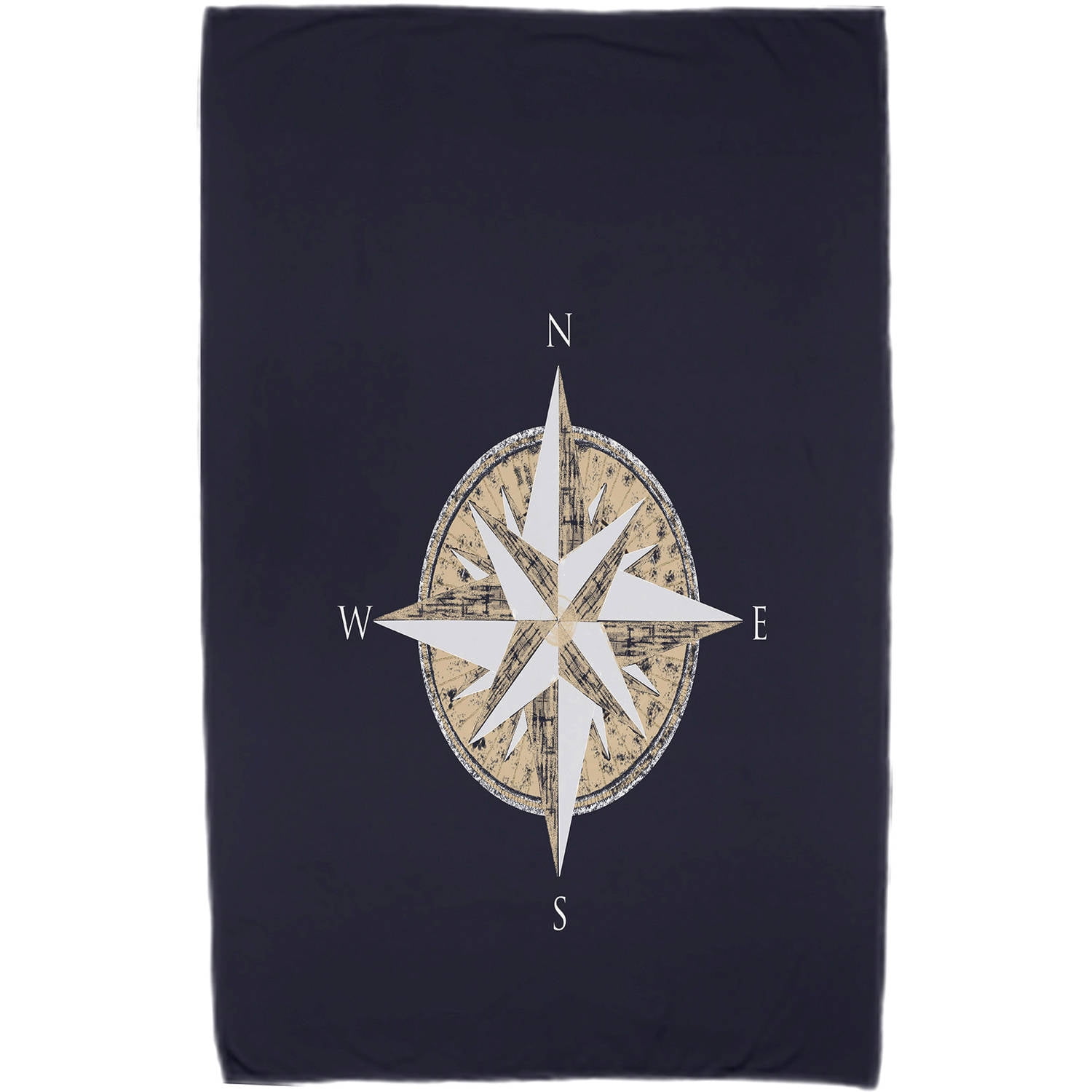 Aperturee Mysterious Simple Compass Journey Round Beach Towel