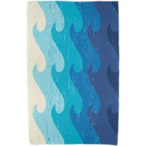 Simply Daisy 30" x 60" Deep Sea Geometric Print Beach Towel