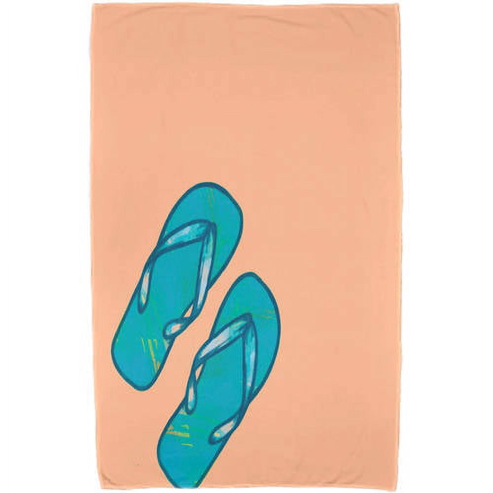 Simply Daisy 30" x 60" Flip Flops Geometric Print Beach Towel