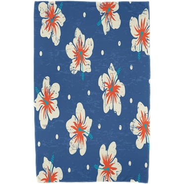Simply Daisy 30" x 60" Hibiscus Blooms Floral Print Beach Towel