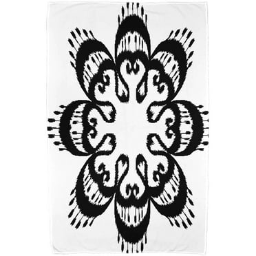 Simply Daisy 30" x 60" Ikat Mandala Geometric Print Beach Towel