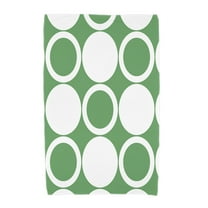 Simply Daisy, 30 x 60 Inch, ModCircles, Geometric Print Beach Towel, Green