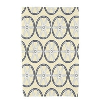 Simply Daisy, 30 x 60 Inch, Nautical Geo Lines, Geometric Print Beach Towel, Yellow