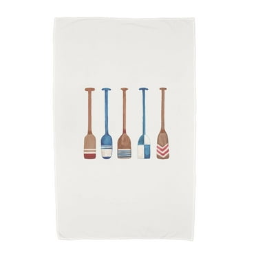 Simply Daisy, 30 x 60 Inch, Oar Multi Painted, Geometric Print Beach Towel, Ivory