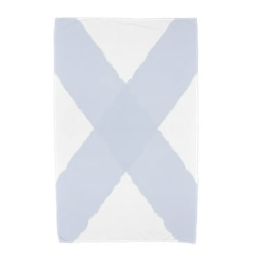 Simply Daisy, 30 x 60 Inch, X Marks the Spot, Geometric Print Beach Towel, Blue