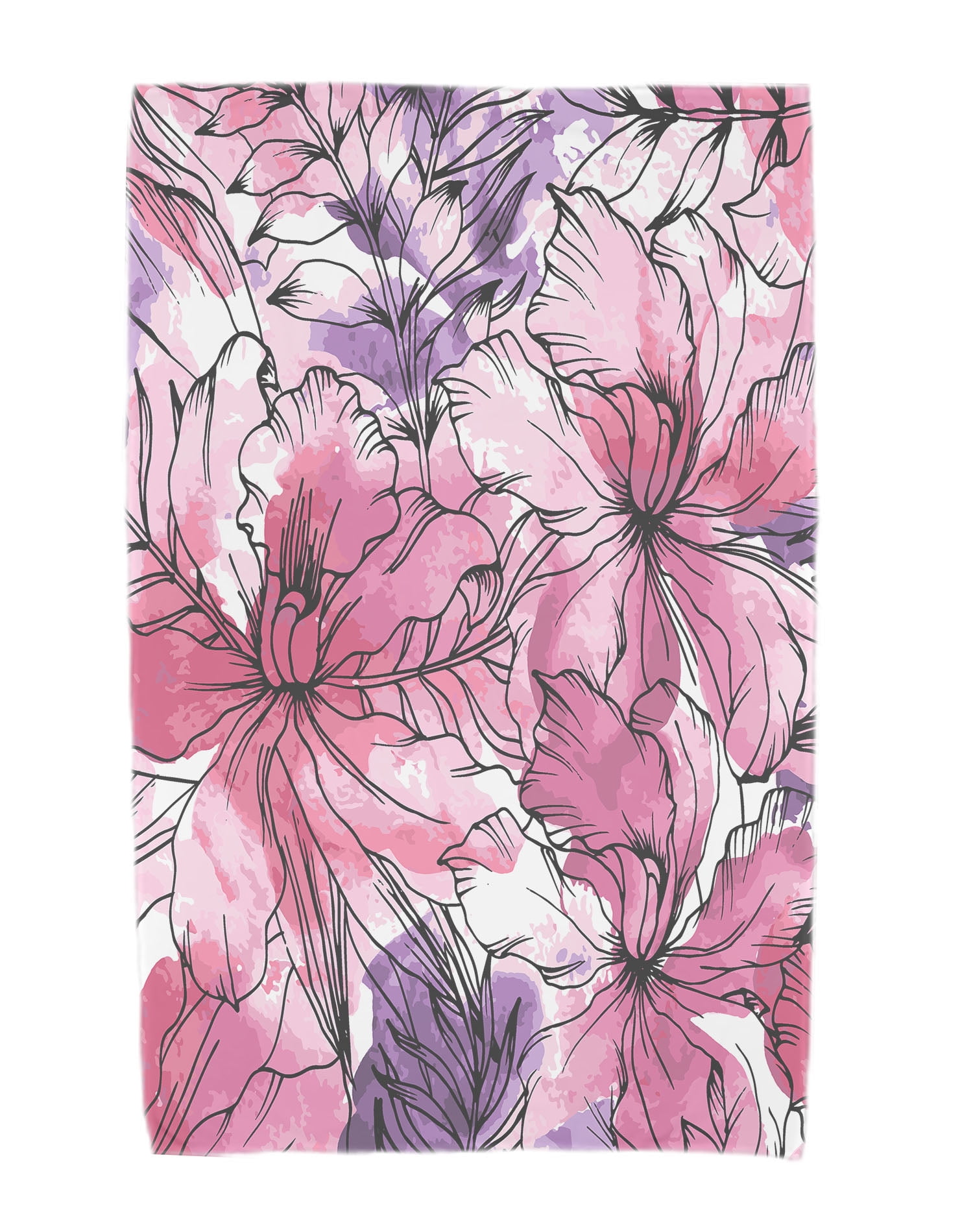 Simply Daisy, 30 x 60 Inch, Zentangle, Floral Print Beach Towel, Purple ...