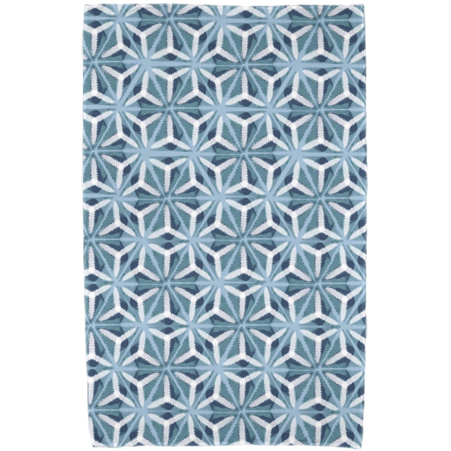 Simply Daisy 30" x 60" Water Mosaic Geometric Print Beach Towel