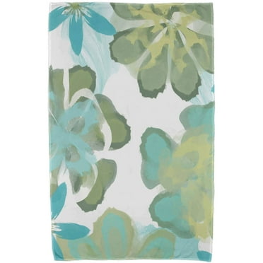 Simply Daisy, 30 x 60-inch, Ani, Floral Print Beach Towels, Aqua
