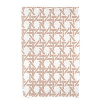 Simply Daisy, 30 x 60 inch, Rattan Geometric Geometric Print Beach Towel, Coral
