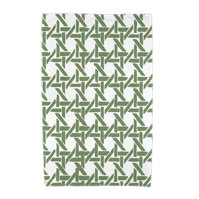 Simply Daisy 30 x 60 inch Rattan Geometric Geometric Print Beach Towel Green Walmart