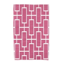Simply Daisy, 30 x 60 inch, Screen Lattice Geometric Print Beach Towel, Pink/Fushcia