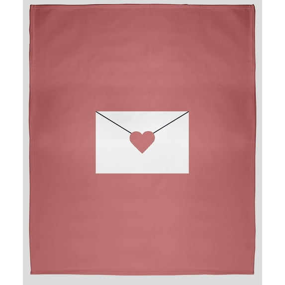 Simply Daisy 30x40 in Coral Love Letter Valentine's Day Throw Blanket