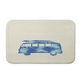 thumbnail image 1 of Simply Daisy 34" x 21" Plush Microfiber Blue Beach Drive Bath Mat, 1 of 3
