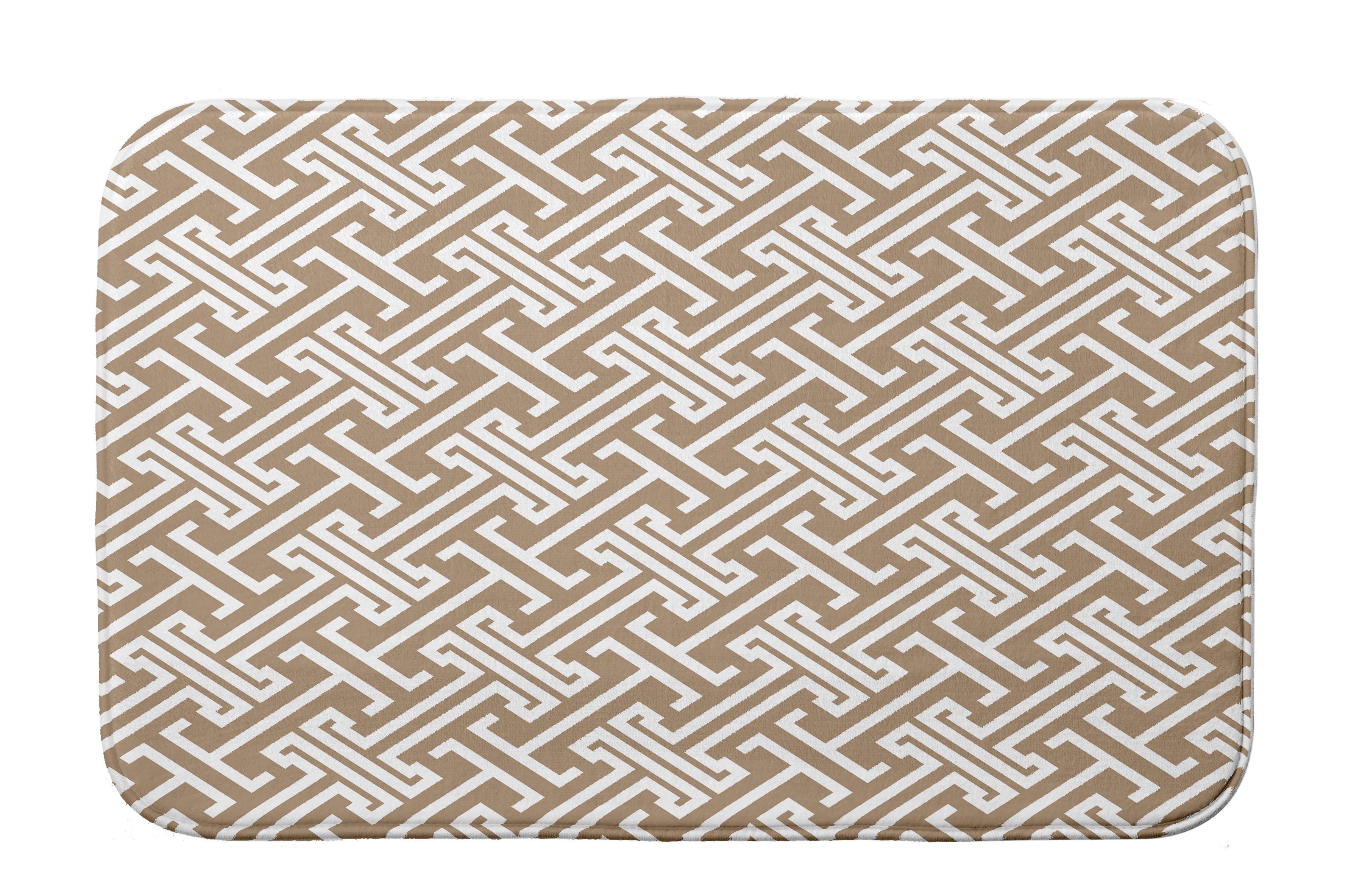 Simply Daisy 34" x 21" Plush Microfiber Brown Leeward Key Bath Mat