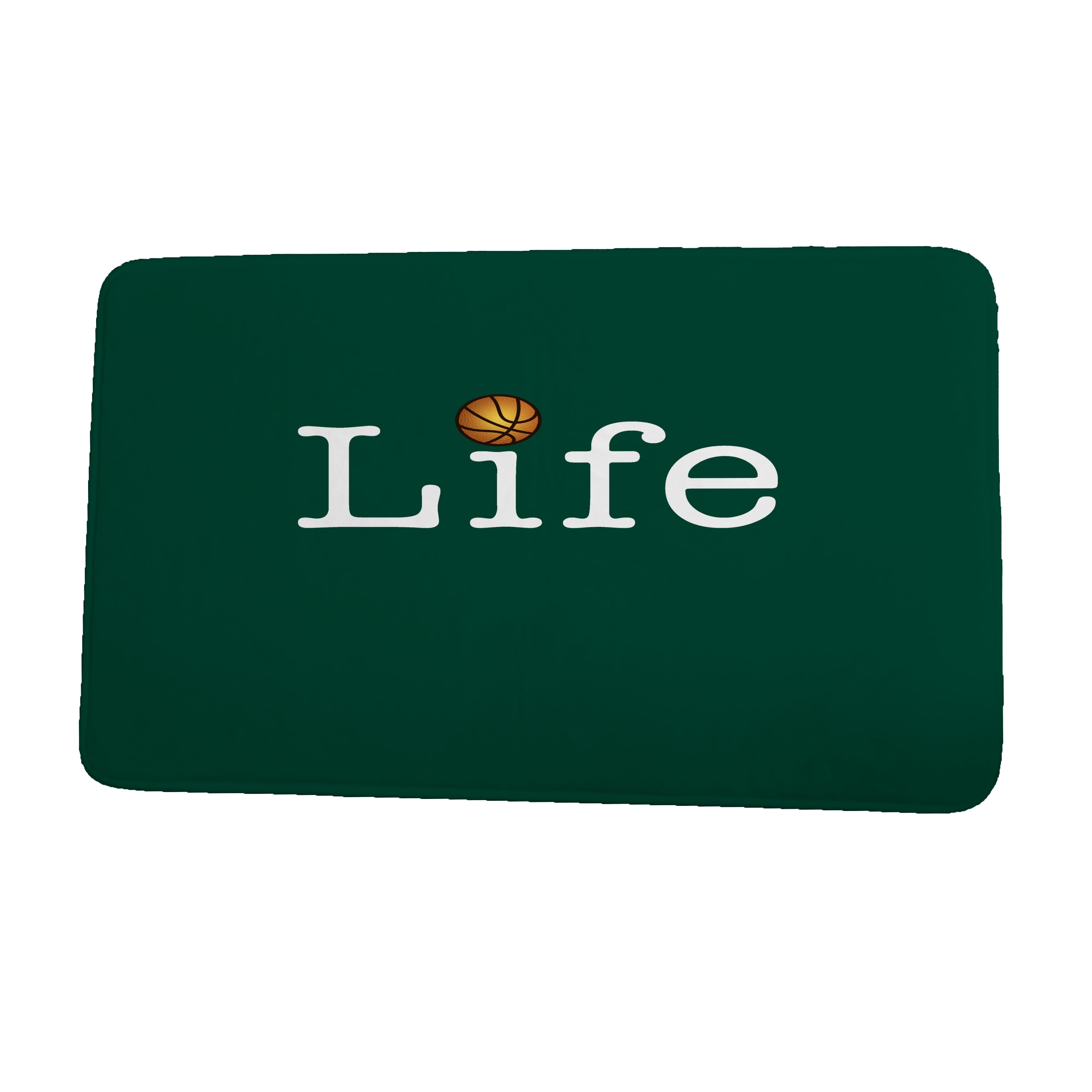 Simply Daisy 34" x 21" Plush Microfiber Green Life + Ball Bath Mat