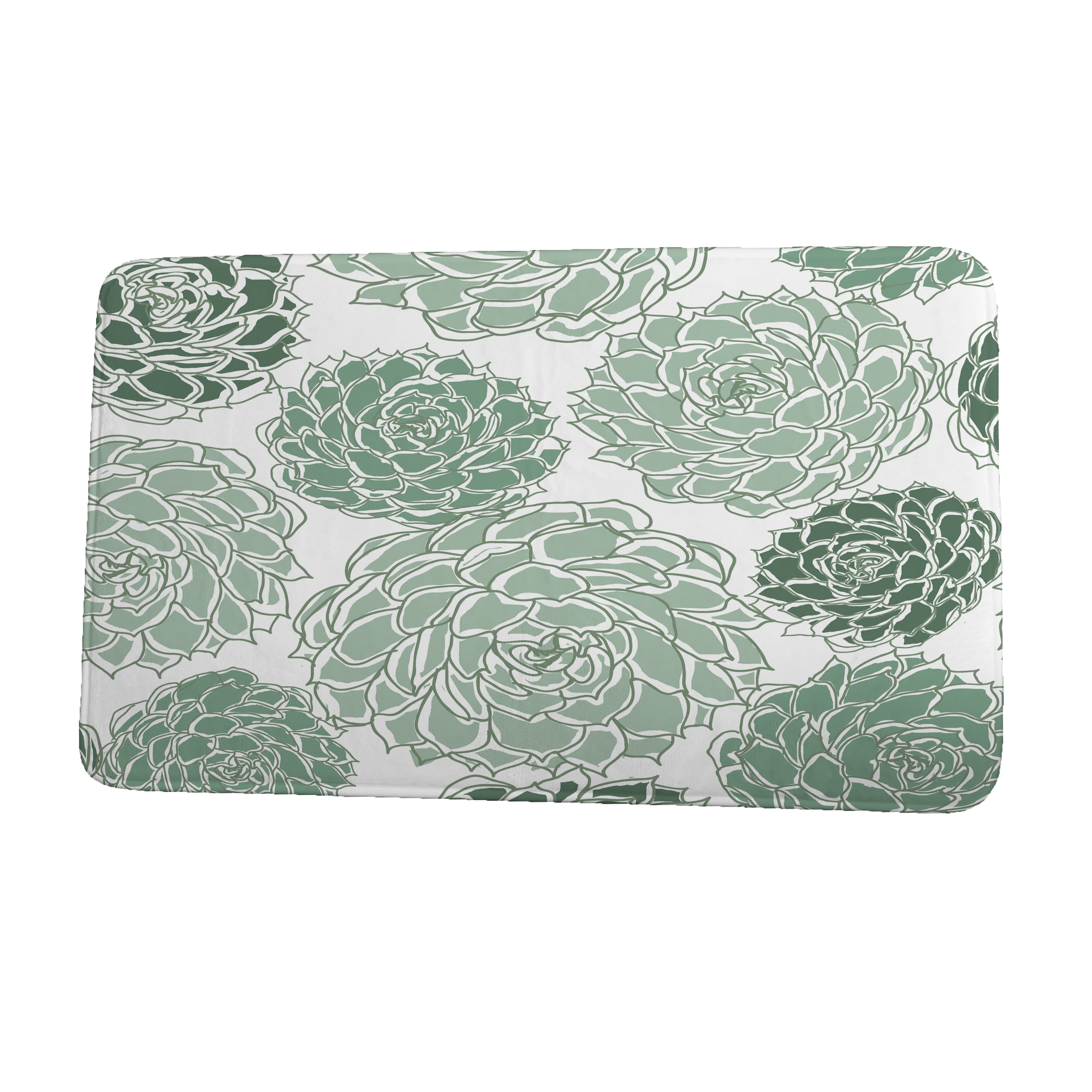 Simply Daisy 34" x 21" Plush Microfiber Green Olivia Bath Mat