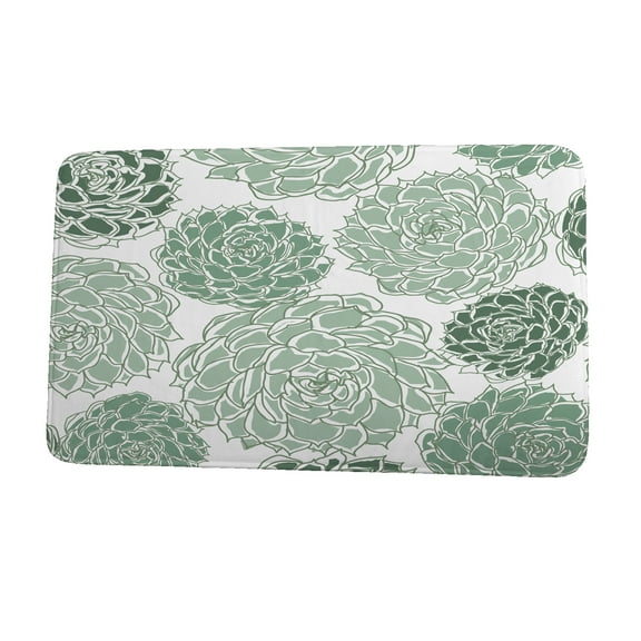 Simply Daisy 34" x 21" Plush Microfiber Green Olivia Bath Mat