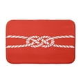 thumbnail image 1 of Simply Daisy 34" x 21" Plush Microfiber Orange Carrick Bend Bath Mat, 1 of 3