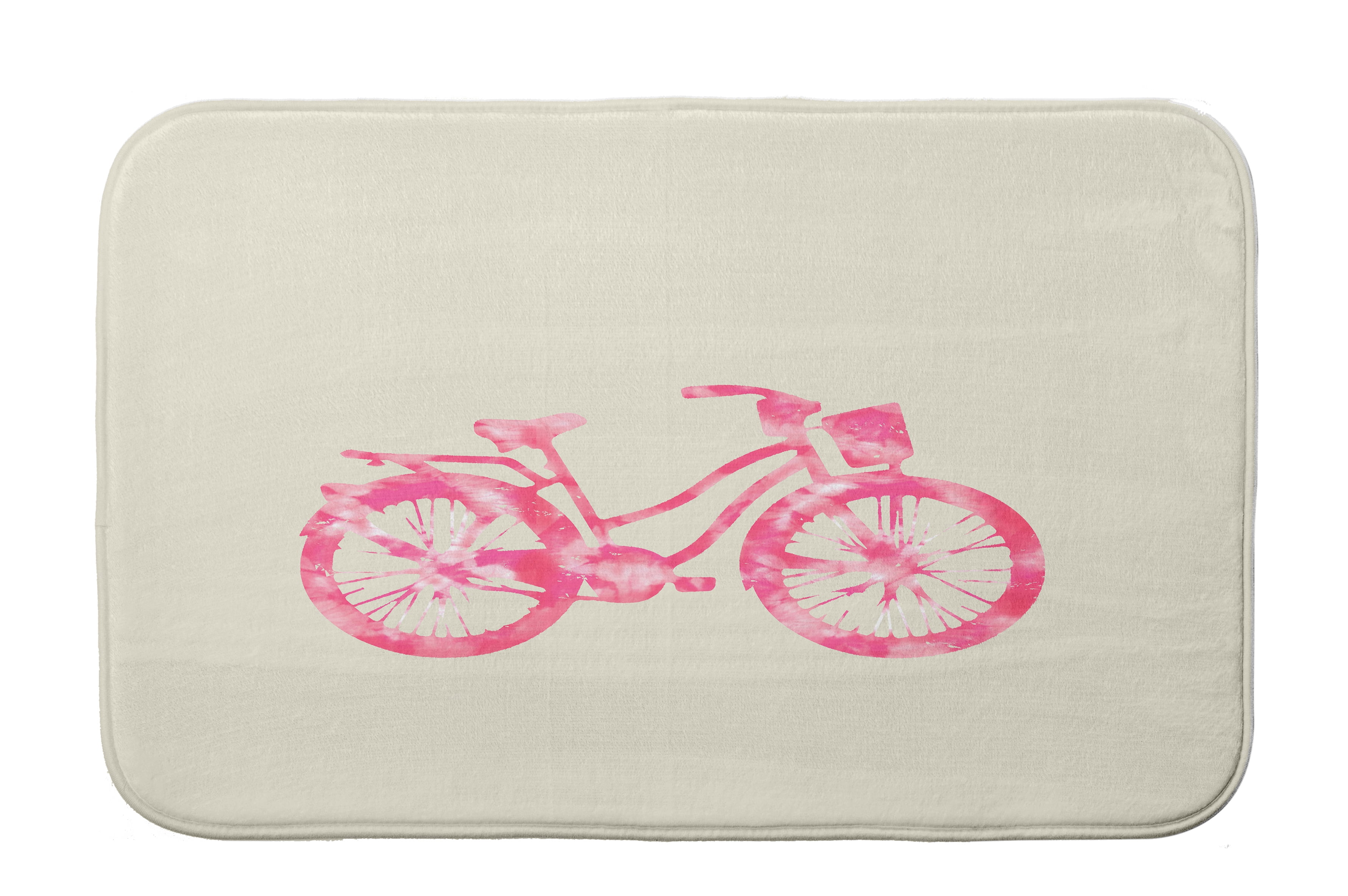 Simply Daisy 34" x 21" Plush Microfiber Pink Life Cycle Bath Mat