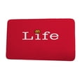 thumbnail image 1 of Simply Daisy 34" x 21" Plush Microfiber Red Life + Ball Bath Mat, 1 of 4