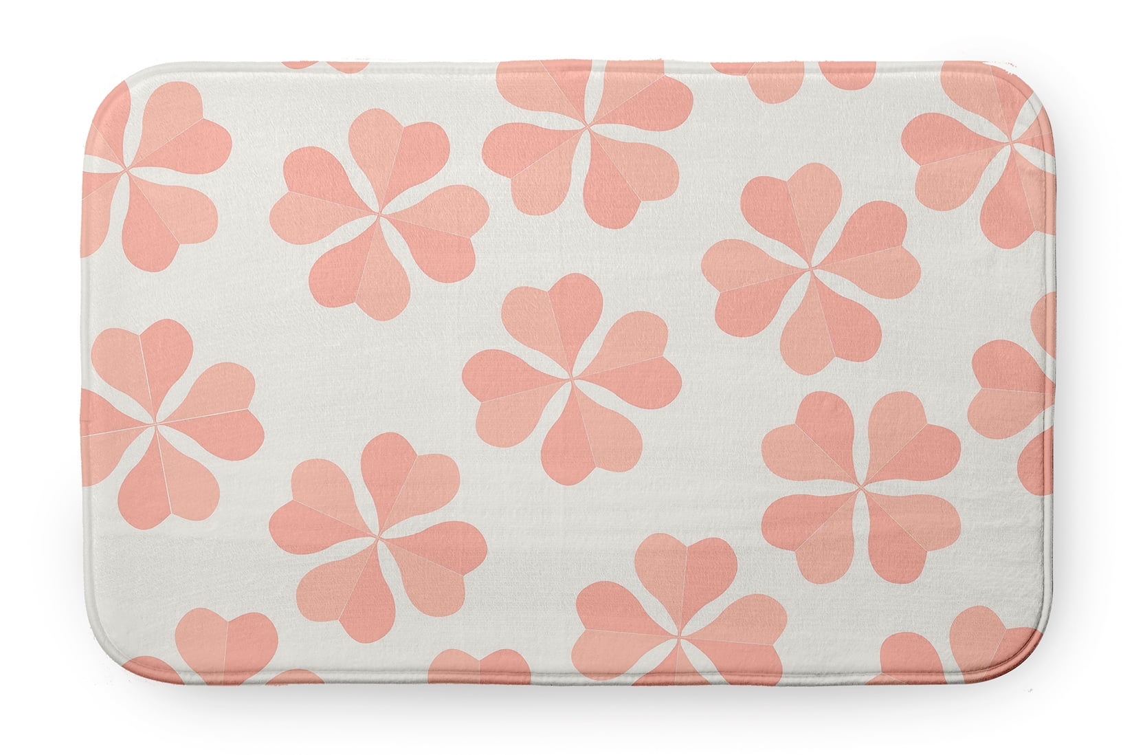 Simply Daisy 34" x 21" Plush Microfiber Sunwashed Red Lucky Patch Bath Mat