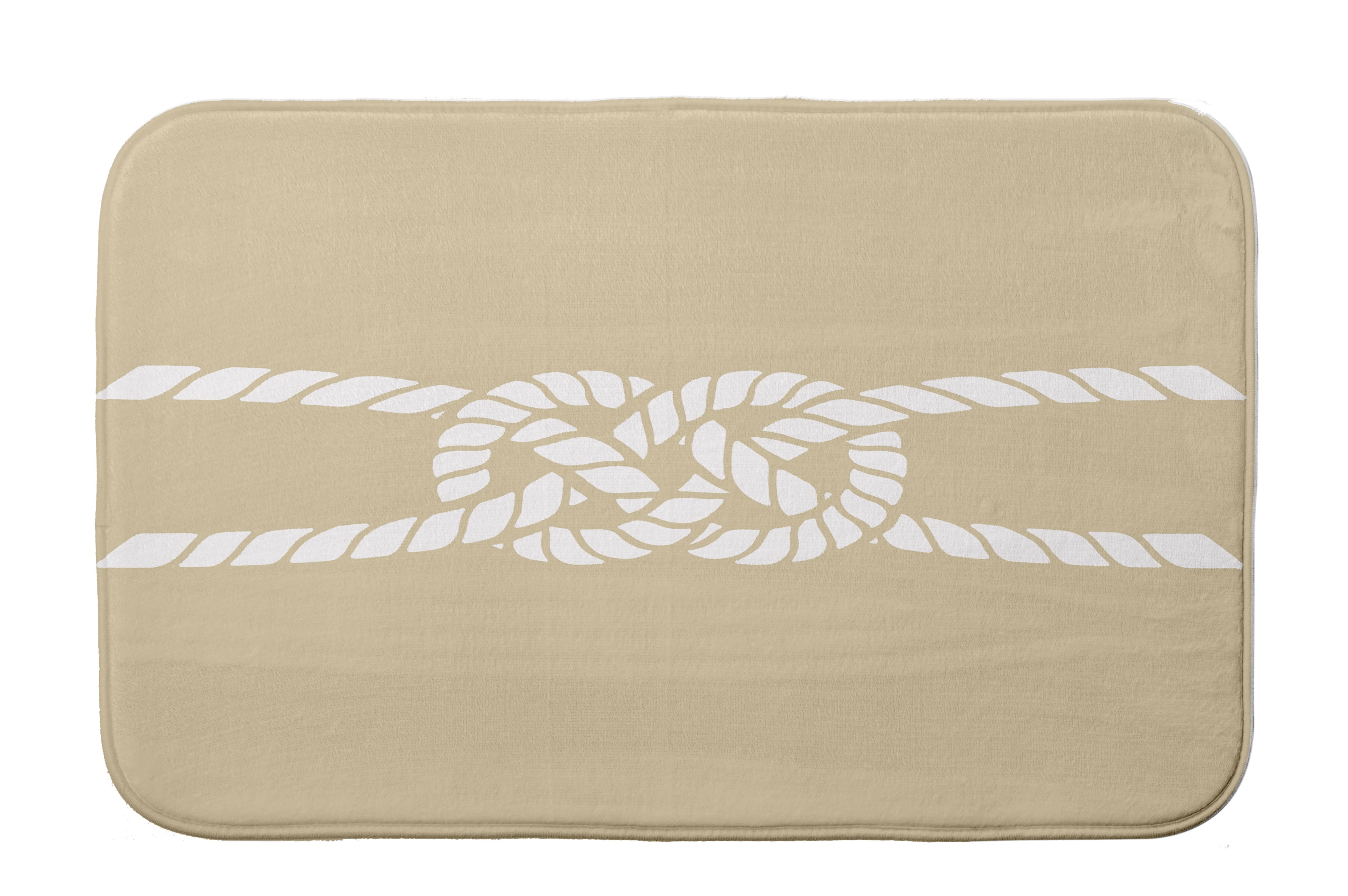 Simply Daisy 34" x 21" Plush Microfiber Taupe Carrick Bend Bath Mat