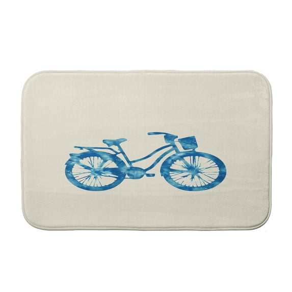 Simply Daisy 34" x 21" Plush Microfiber Turquoise Life Cycle Bath Mat