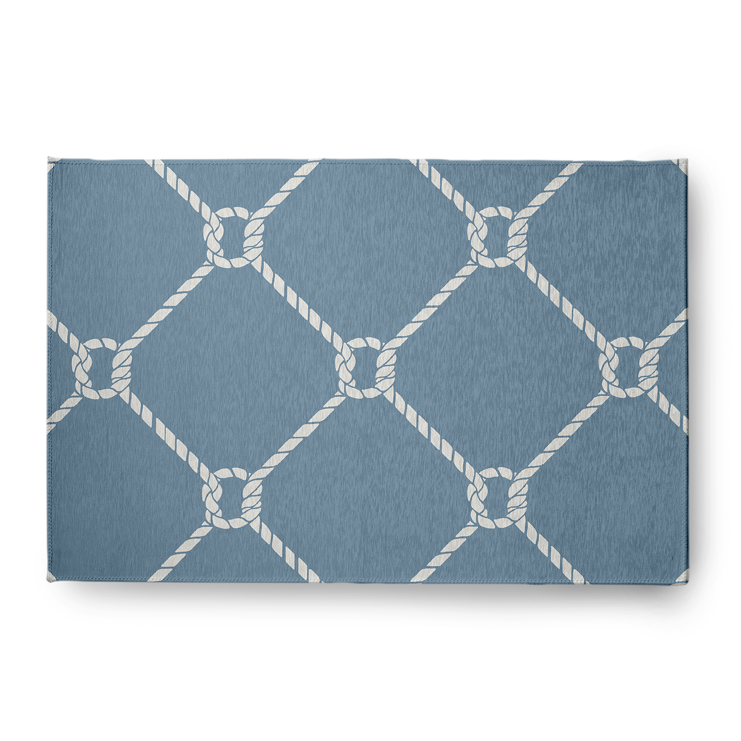 Simply Daisy 4' x 6' Ahoy! Nautical Chenille Rug, Dusty Smoke