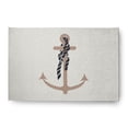 thumbnail image 1 of Simply Daisy 4' x 6' Anchor and Rope Nautical Chenille Rug, Mauve, 1 of 2