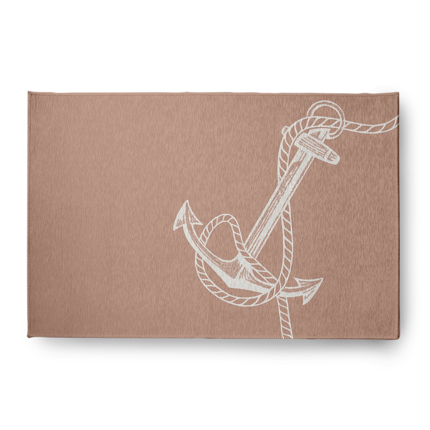Simply Daisy 4' x 6' Anchored Nautical Chenille Rug, Mauve