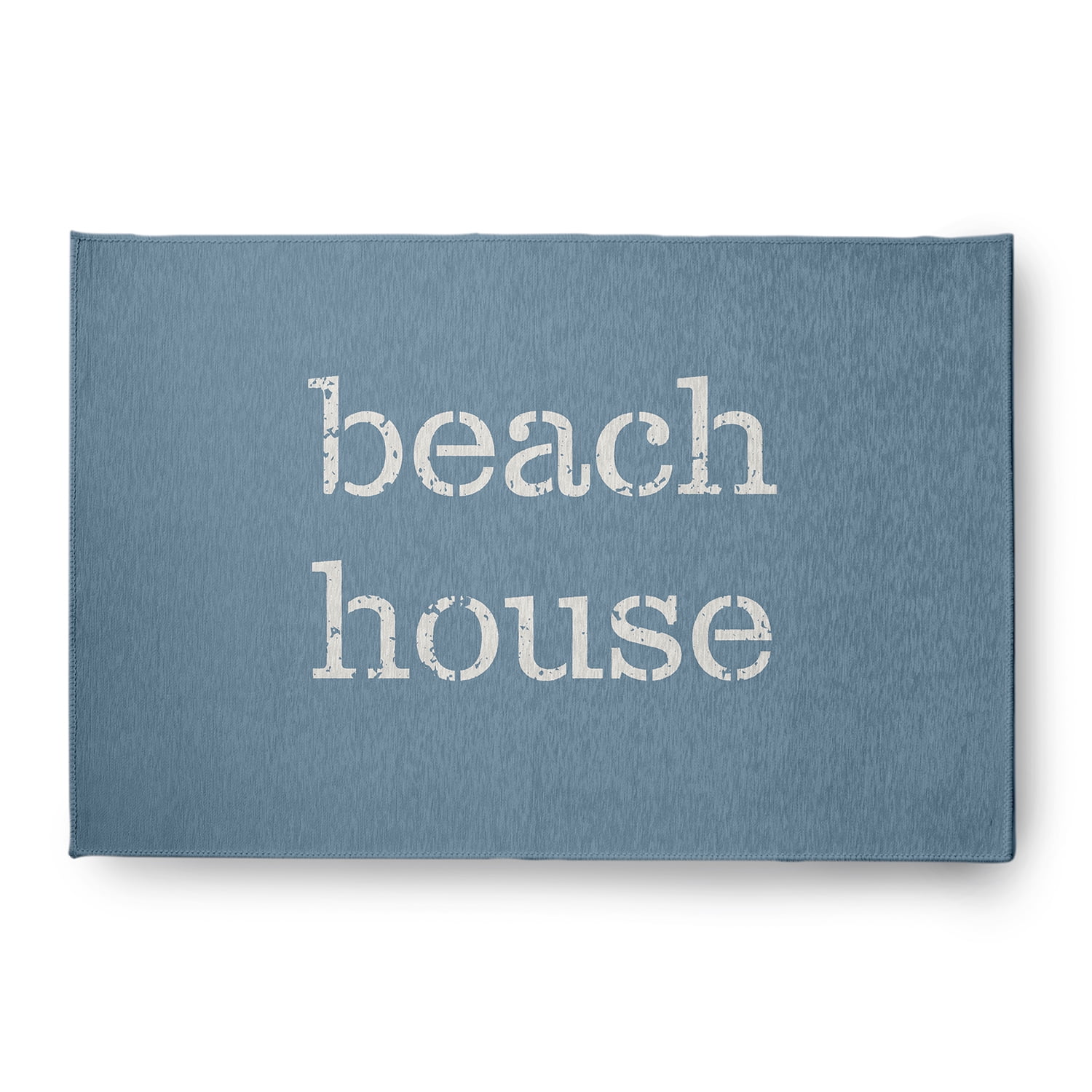 Simply Daisy 4' x 6' Beach House Nautical Chenille Rug, Dusty Smoke