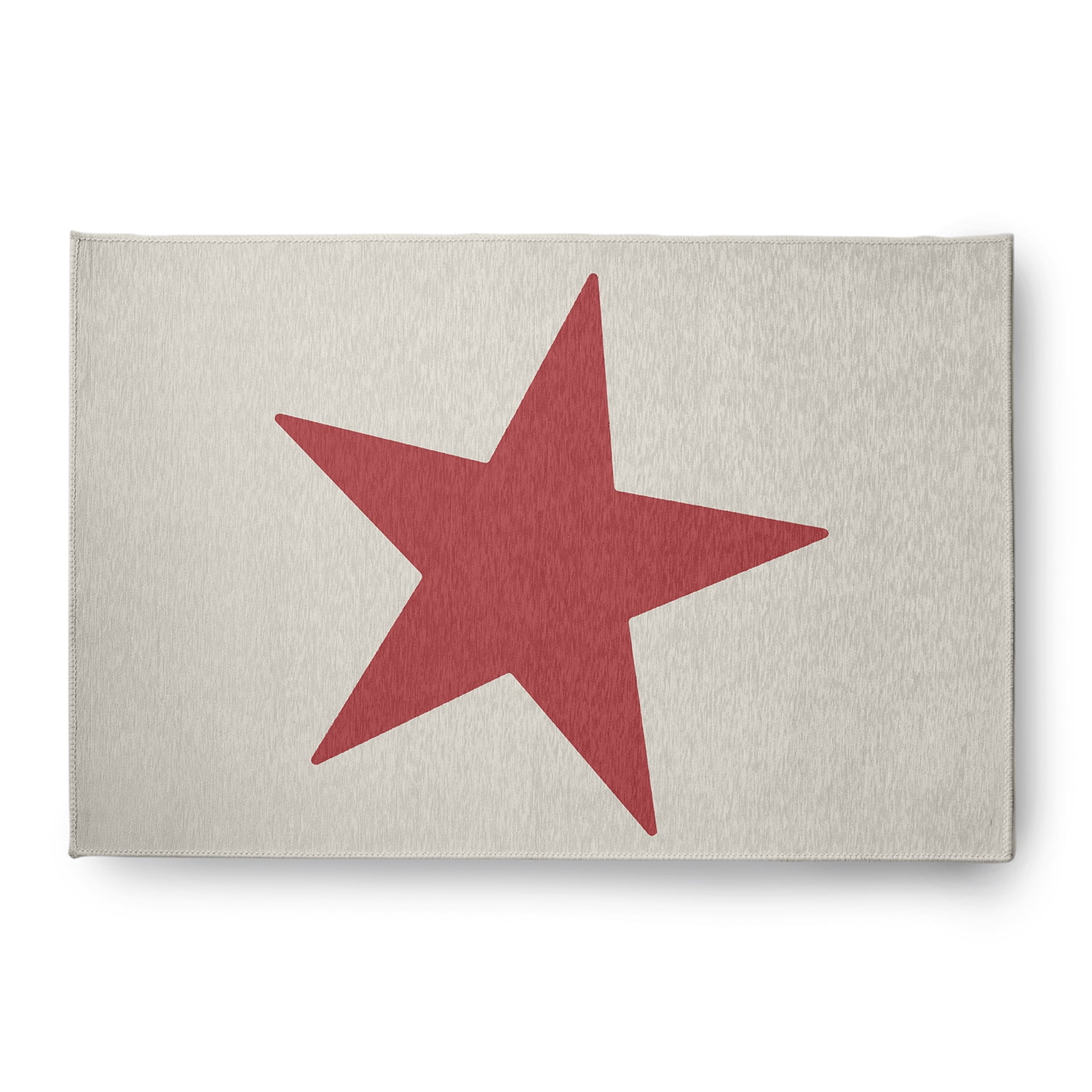 Simply Daisy 4' x 6' Big Star Chenille Rug, Ligonberry Red