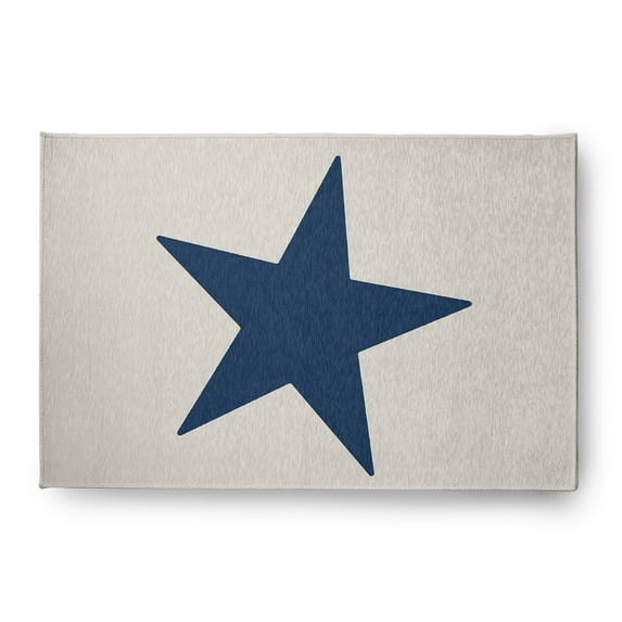 Simply Daisy 4' x 6' Big Star Chenille Rug, Nautical Blue