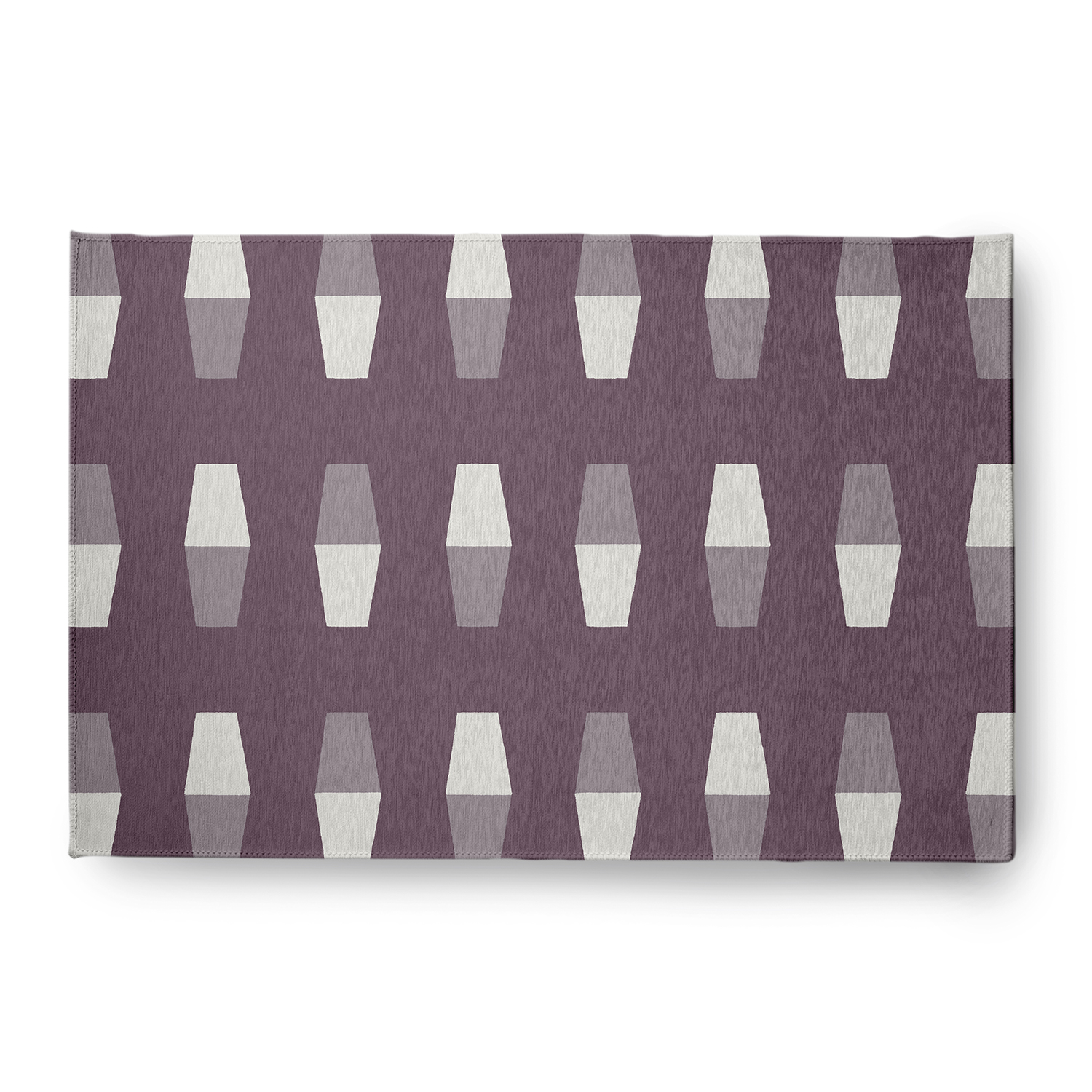 Simply Daisy 4' x 6' Bowling Pins Nautical Chenille Rug, Dusty Purple