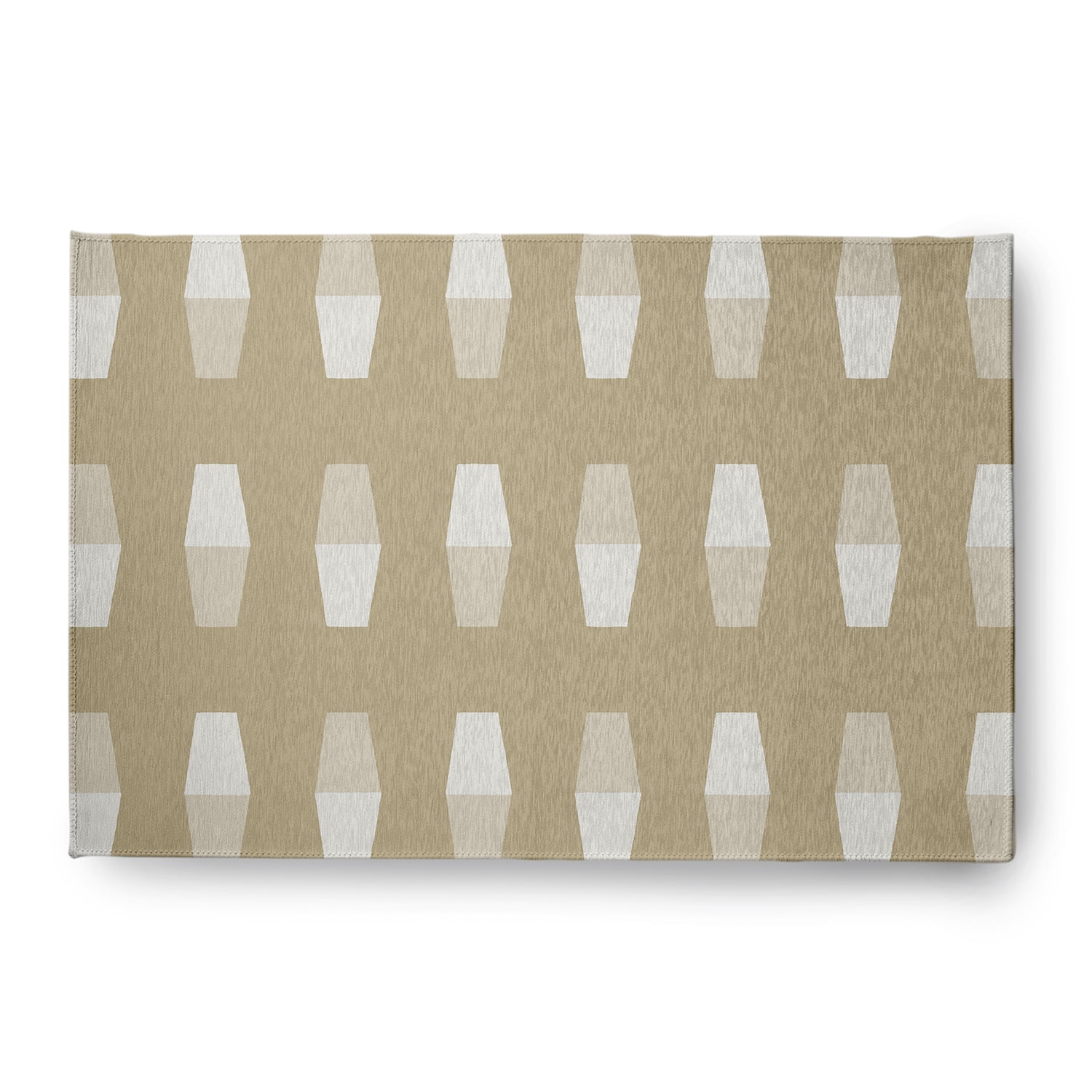 Simply Daisy 4' x 6' Bowling Pins Nautical Chenille Rug, Taupe