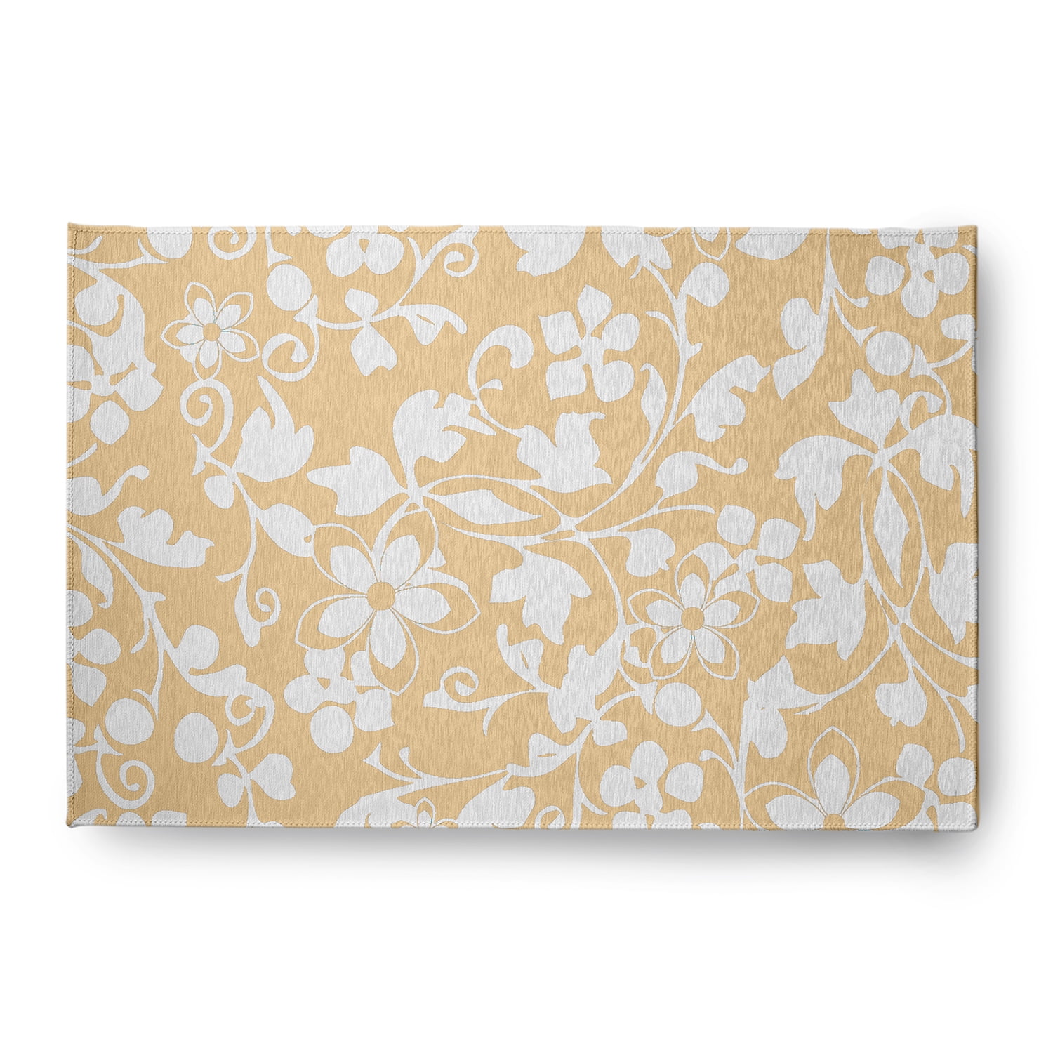 Simply Daisy 4' x 6' Corn Yellow Evelyn Spring Chenille Indoor/Outdoor Rug