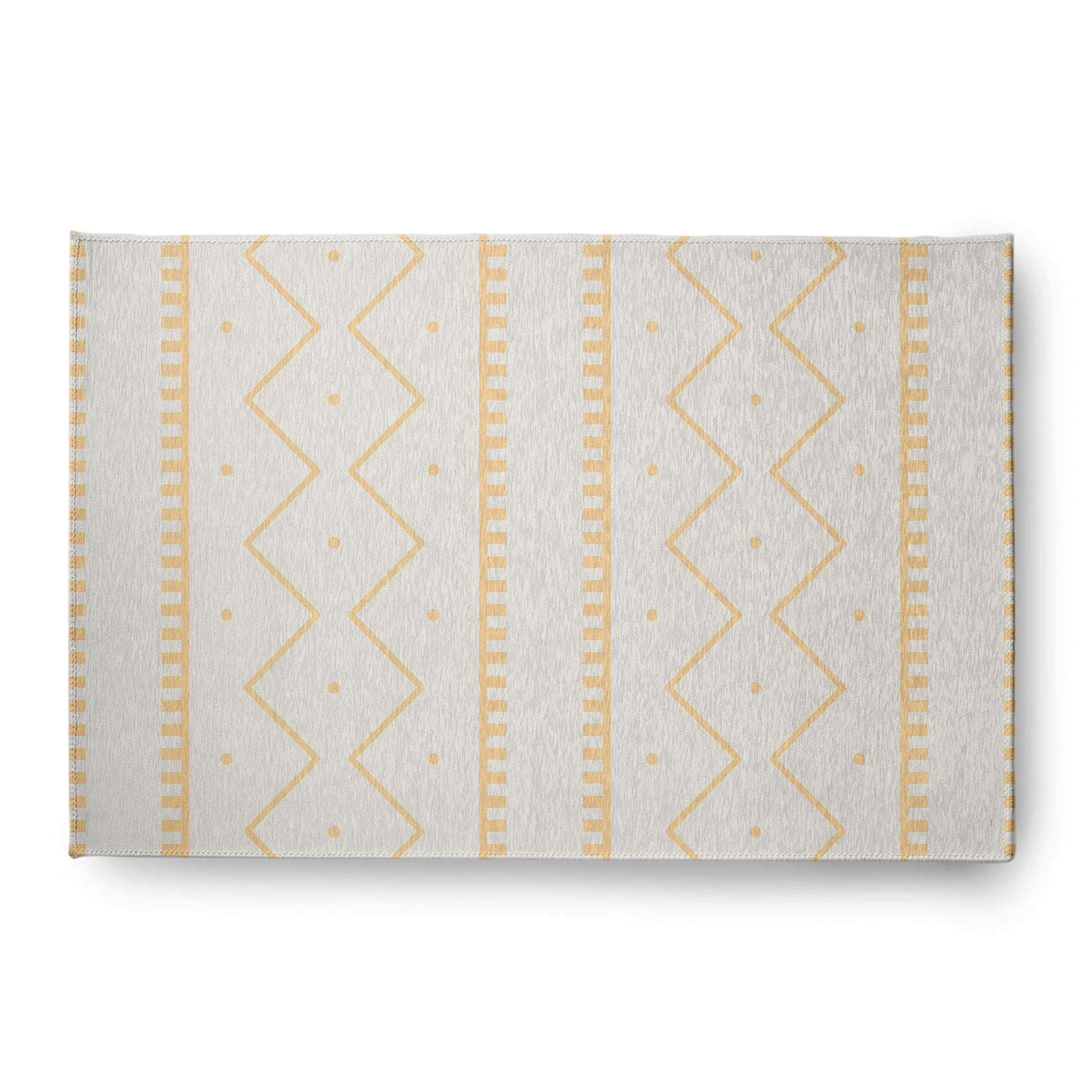 Simply Daisy 4' x 6' Corn Yellow Mudcloth Spring Chenille Indoor/Outdoor Rug