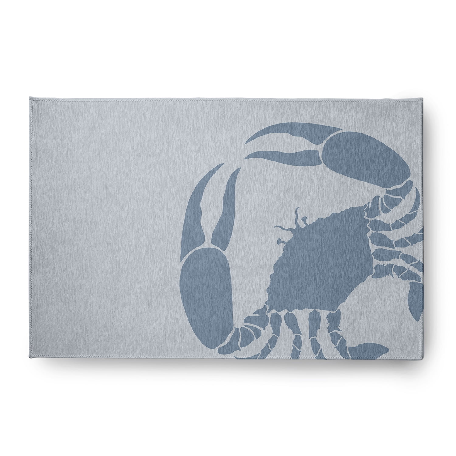 Simply Daisy 4' x 6' Crab Dip Nautical Chenille Rug, Dusty Smoke